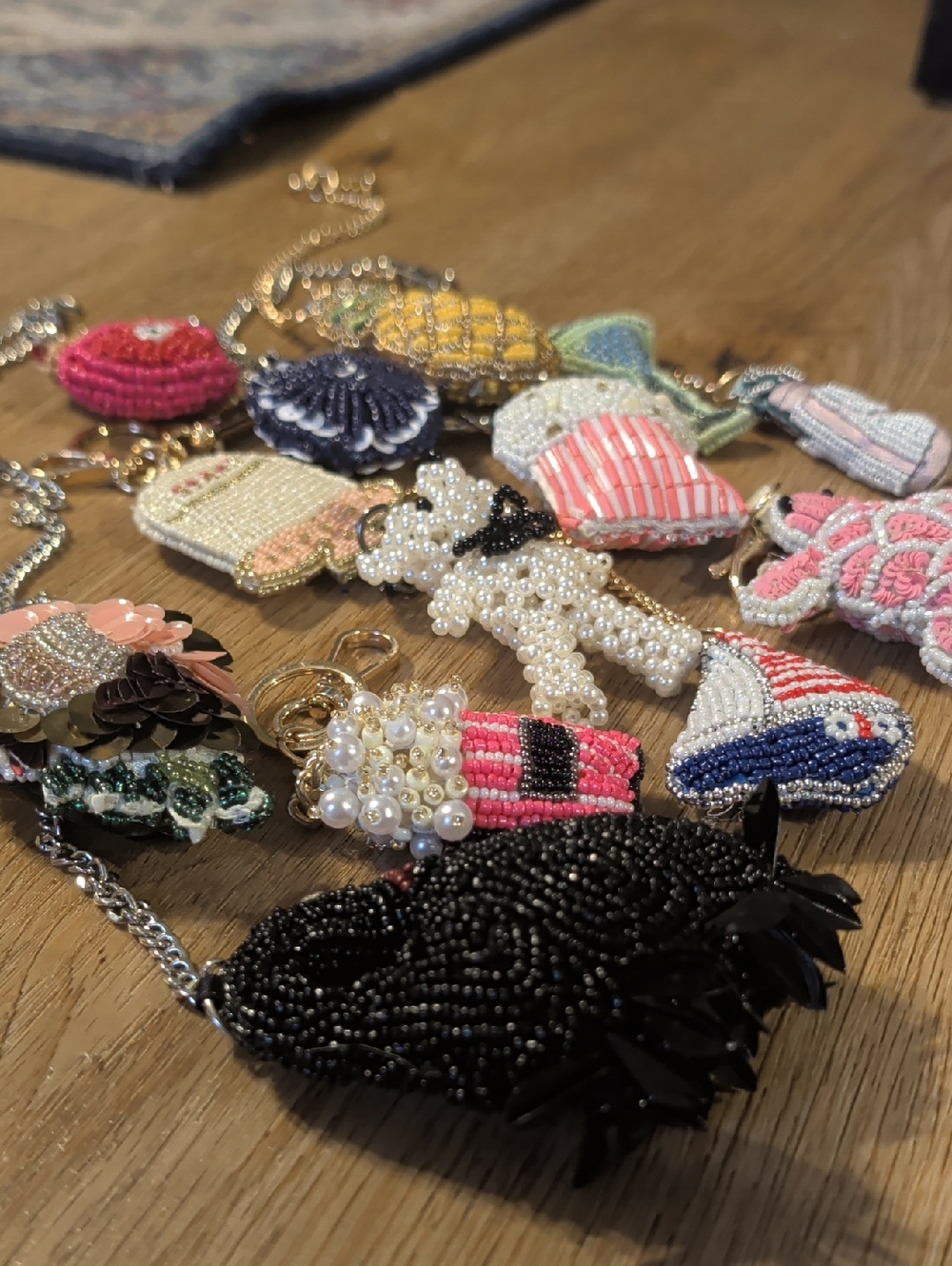 sold**Handmade 3D Beaded Bag Charm 1pc - Picture 15 of 16